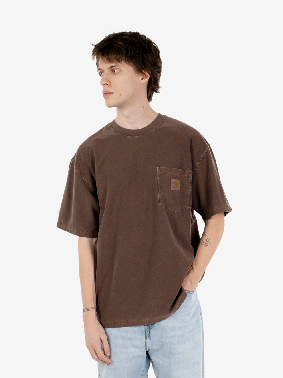 S/S Loose Pocket t-shirt tobacco