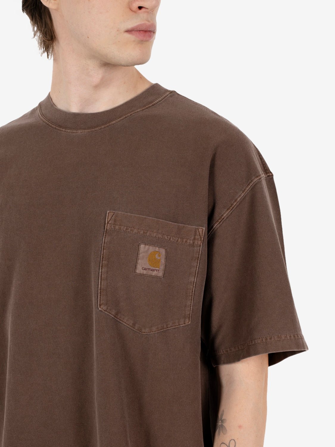S/S Loose Pocket t-shirt tobacco