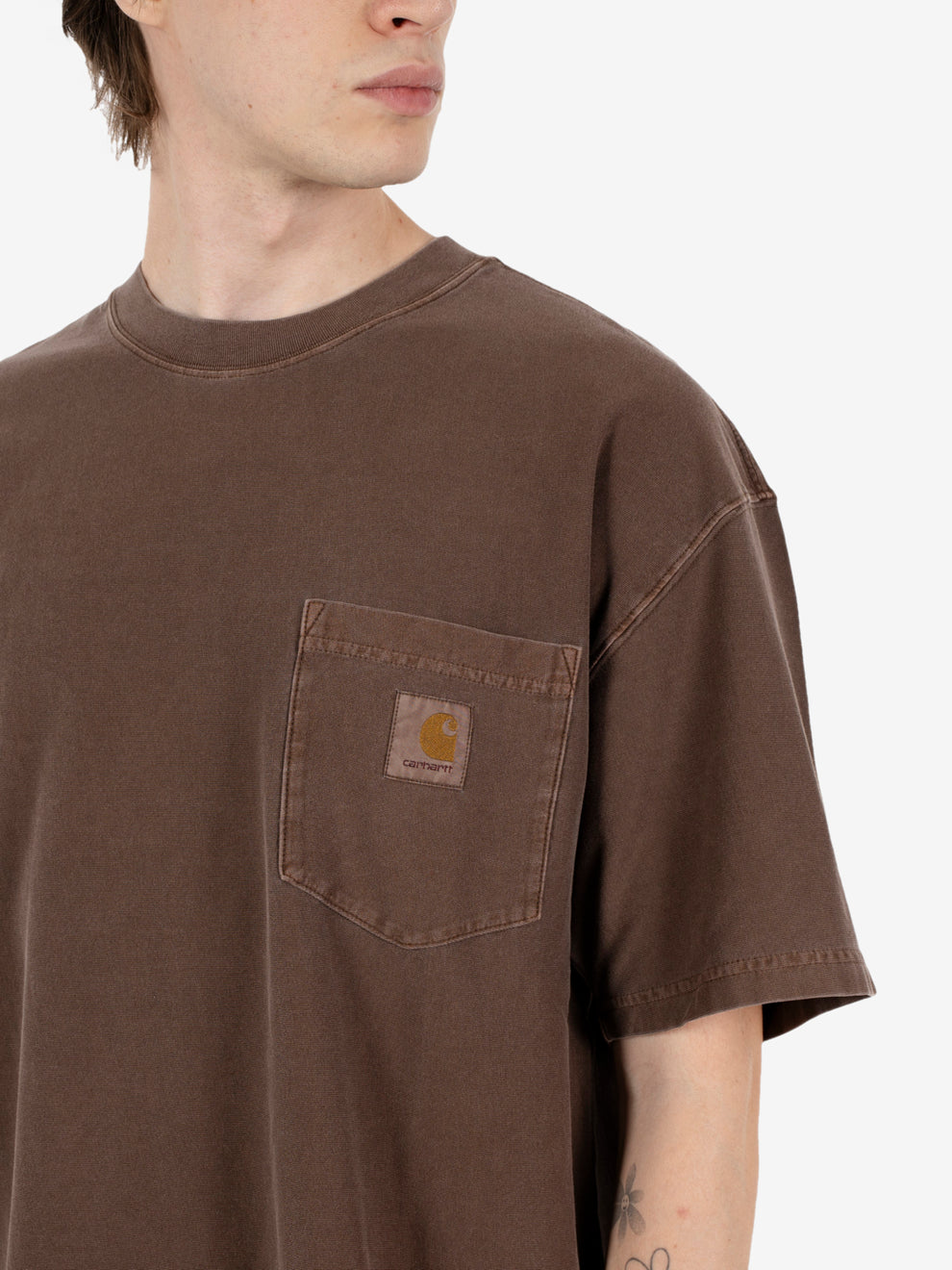 S/S Loose Pocket t-shirt tobacco