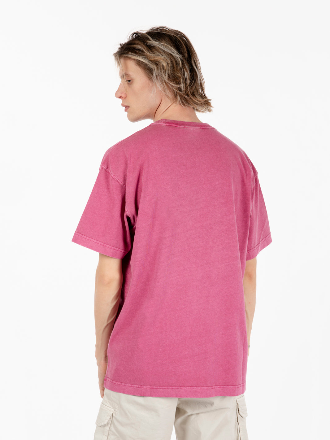S/S Nelson t-shirt Magenta garment dyed 