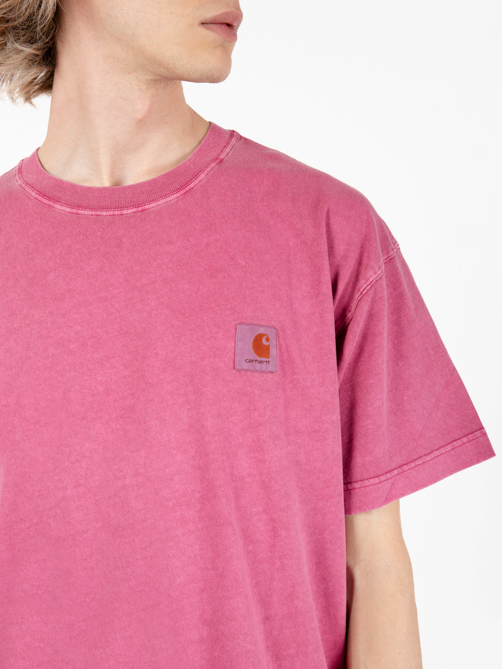 S/S Nelson t-shirt Magenta garment dyed 