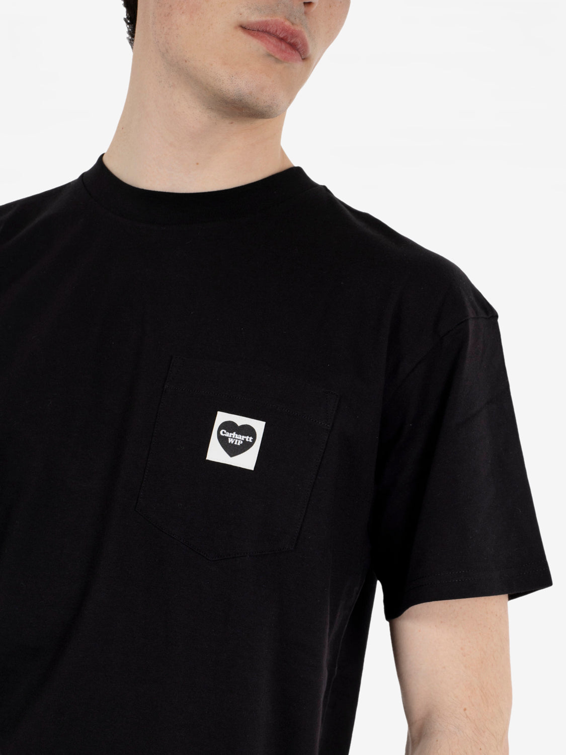 S/S Pocket Heart T-Shirt black