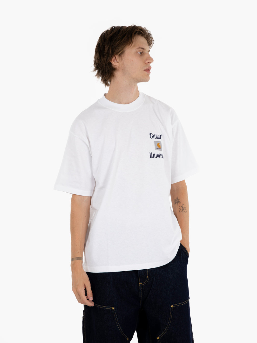 S/S Schooling heart t-shirt white