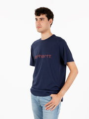 Carhartt WIP - S/S Script t-shirt air force blue / malbec