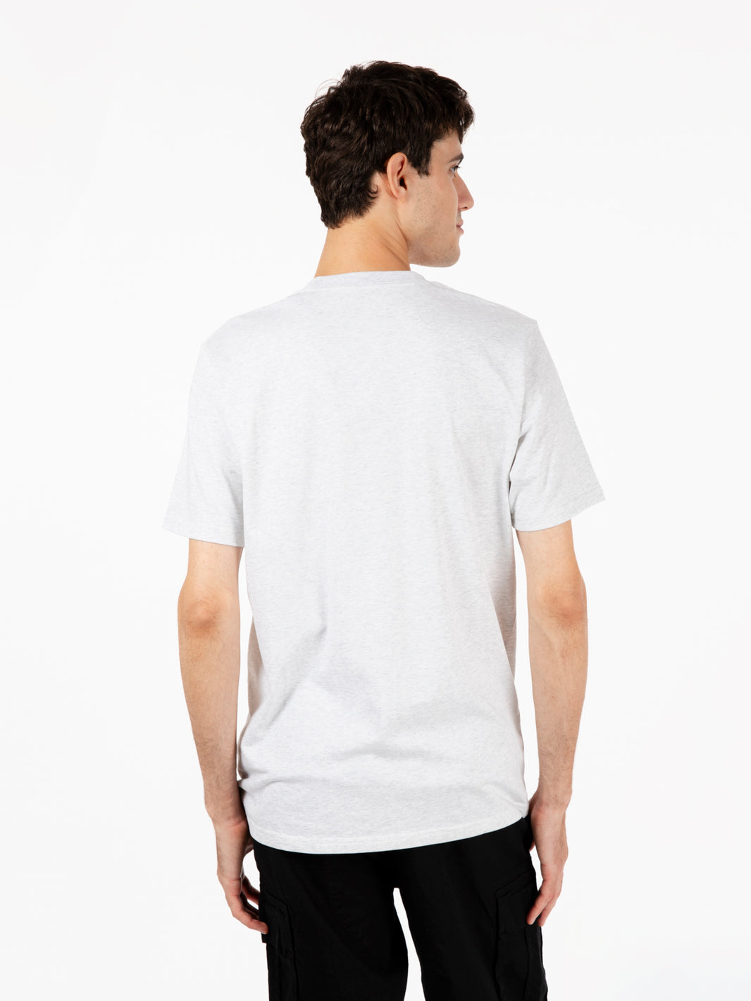 S/S Script t-shirt ash heather / duck blue