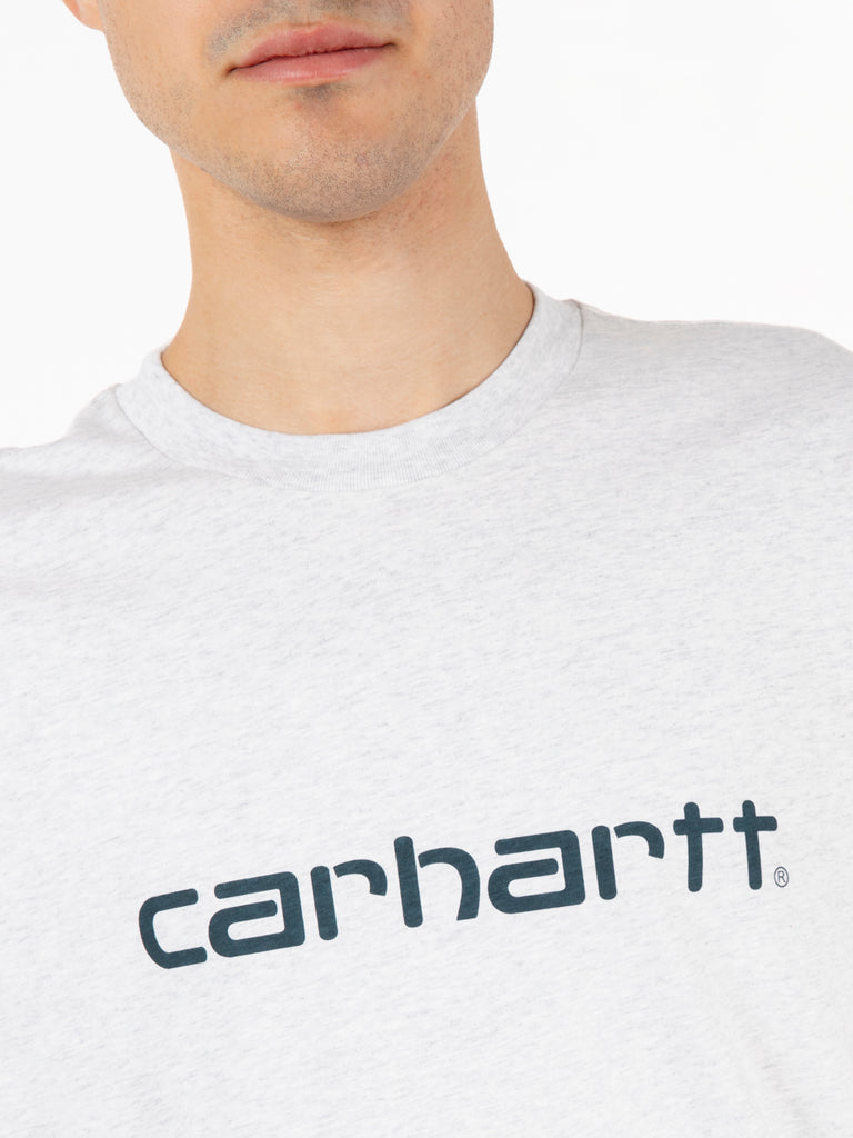 Carhartt WIP - S/S Script t-shirt ash heather / duck blue