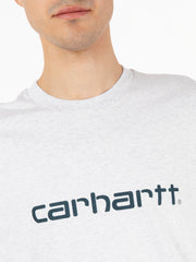 Carhartt WIP - S/S Script t-shirt ash heather / duck blue