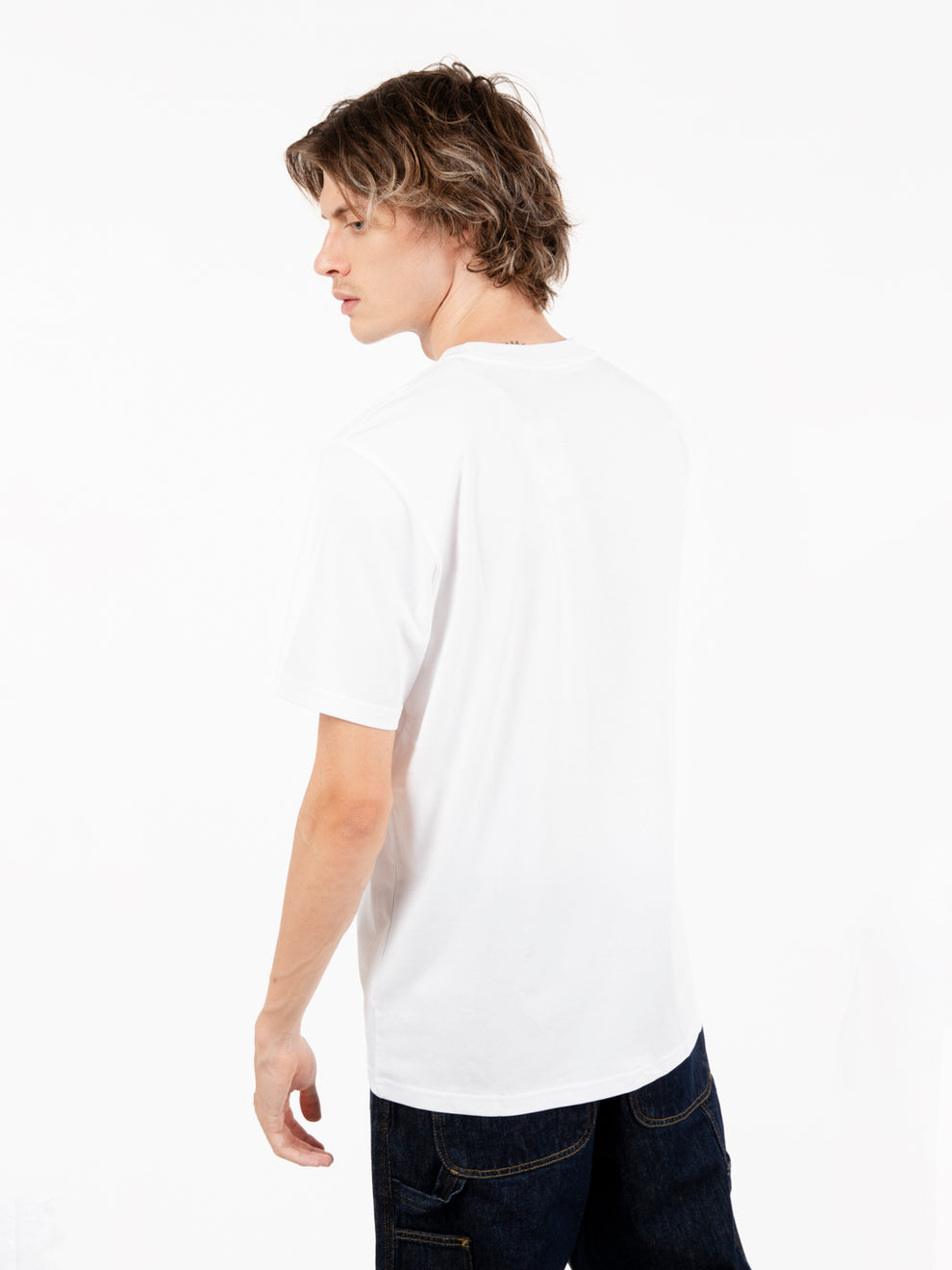 S/S Script t-shirt white / black