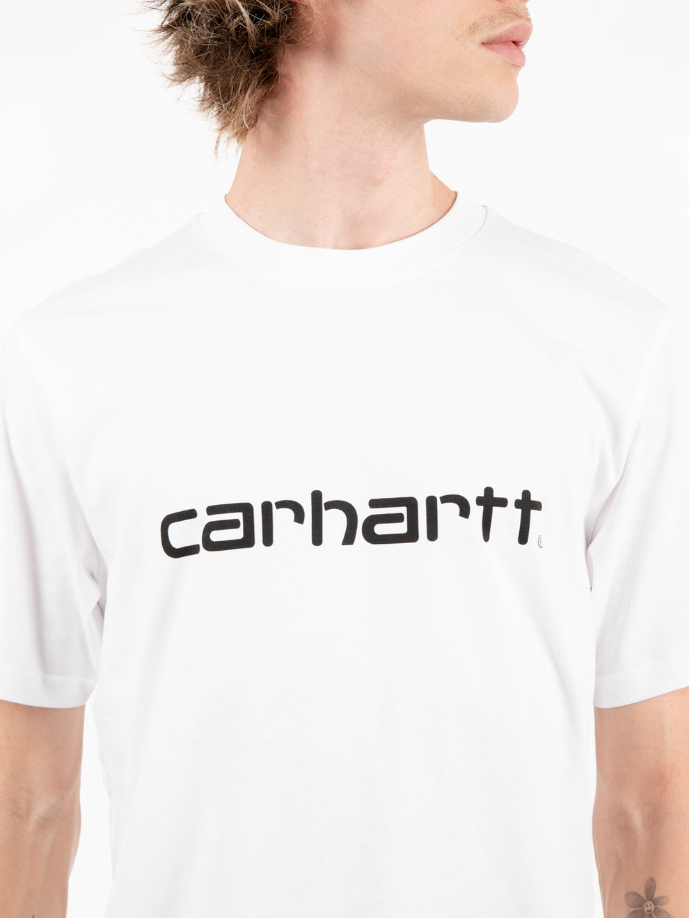 S/S Script t-shirt white / black