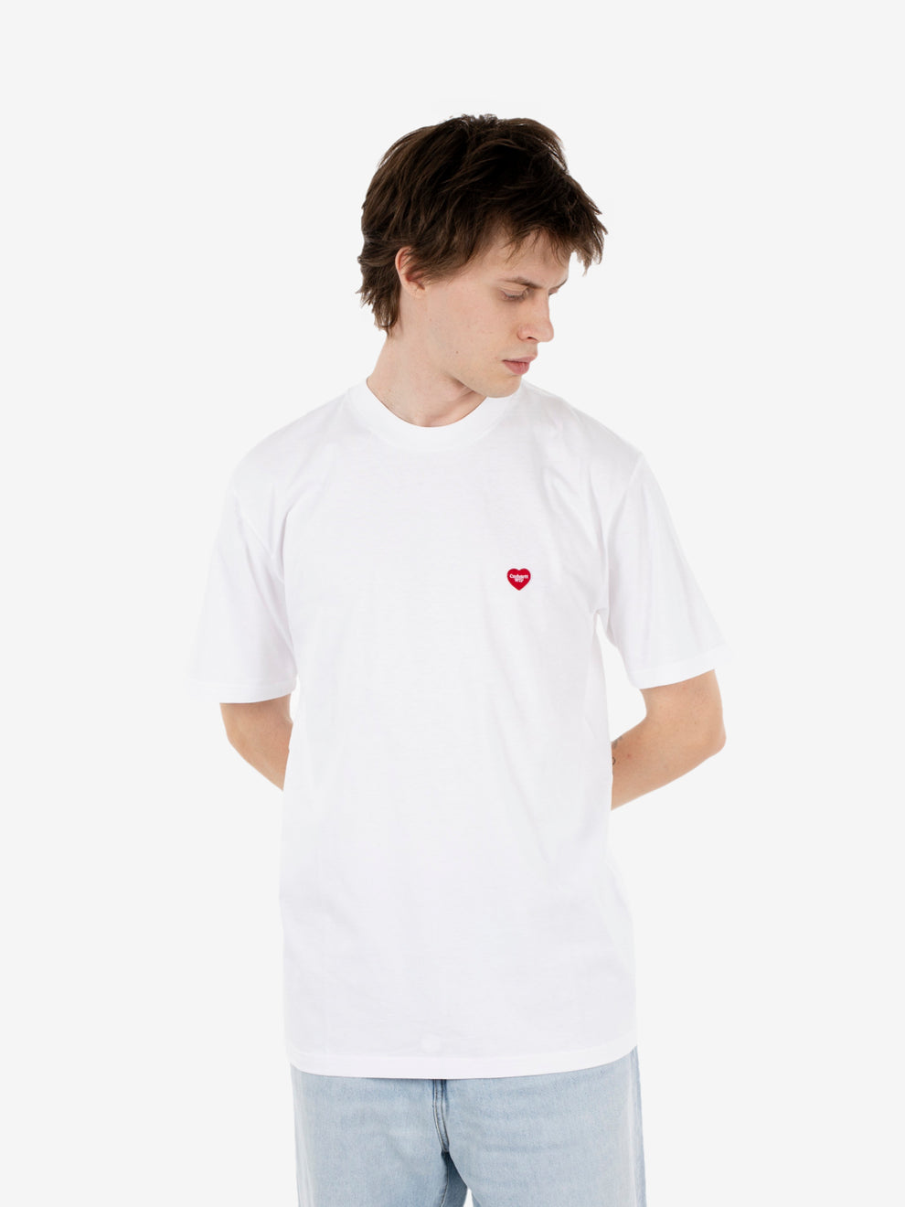 S/S Small Heart t-shirt white / red
