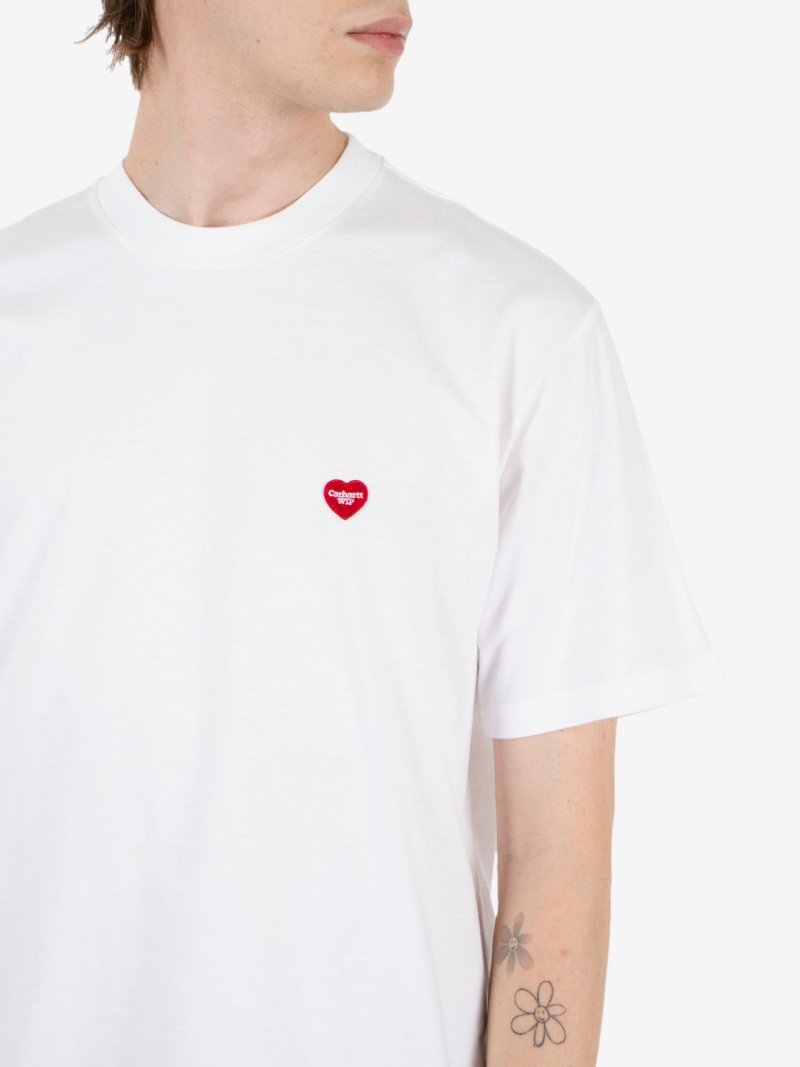 S/S Small Heart t-shirt white / red
