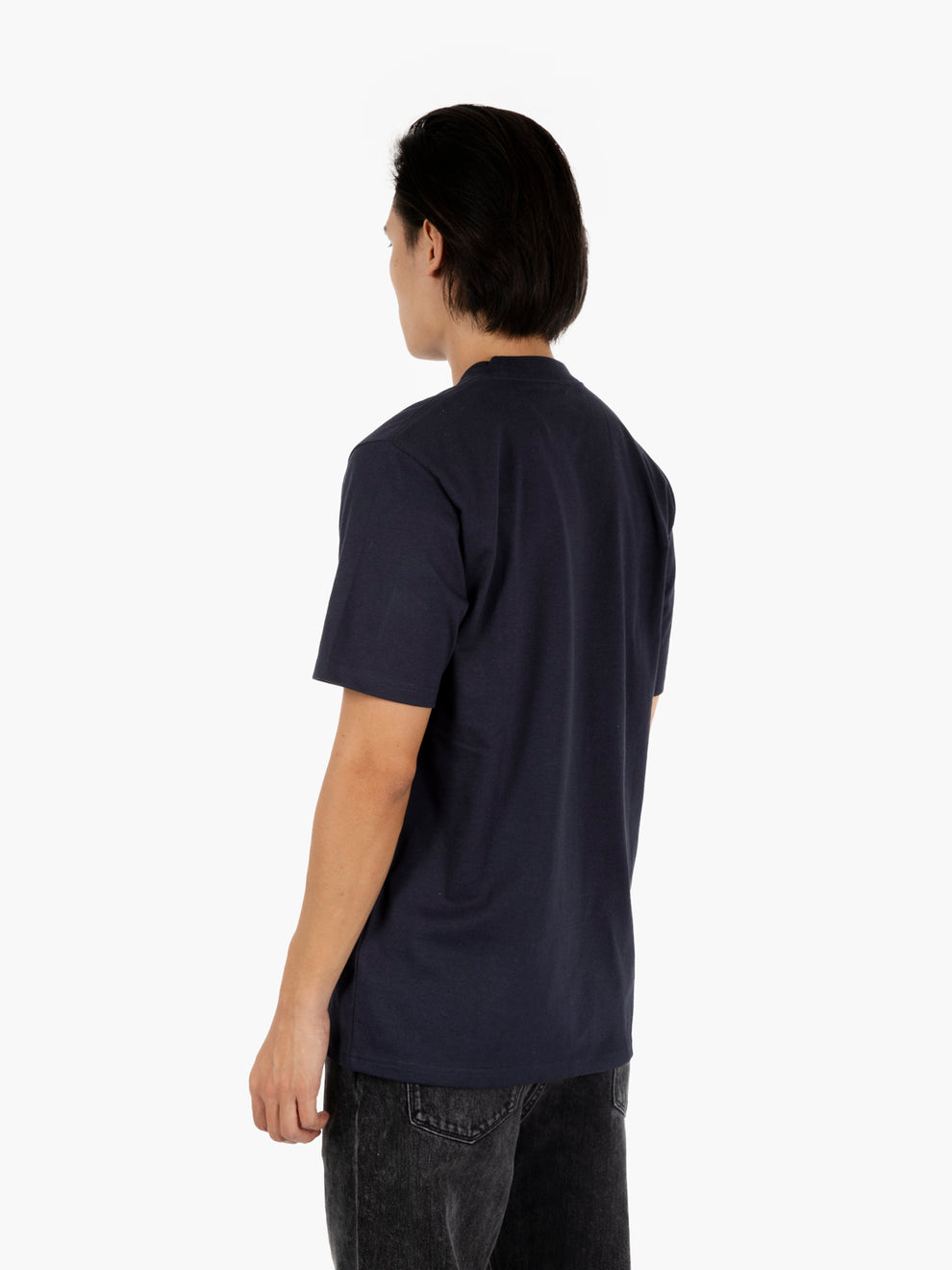 S/S University Script t-shirt deep  night / white