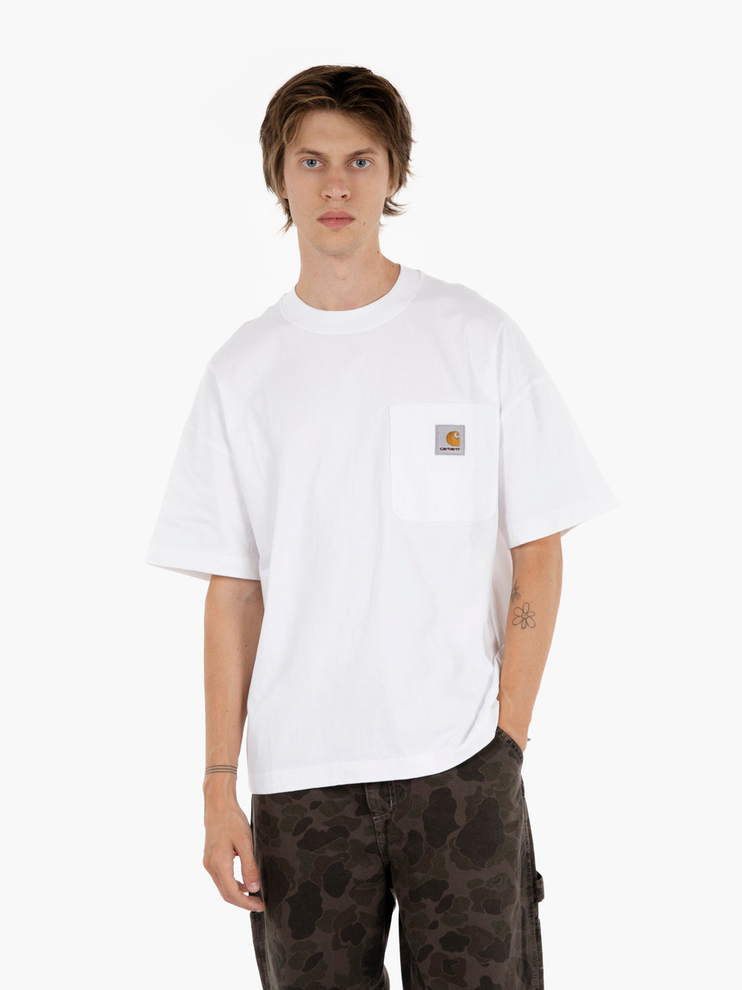 S/S Work Pocket t-shirt white