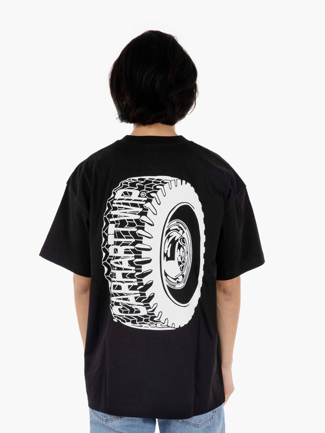 Short sleeve t-shirt Tire black 