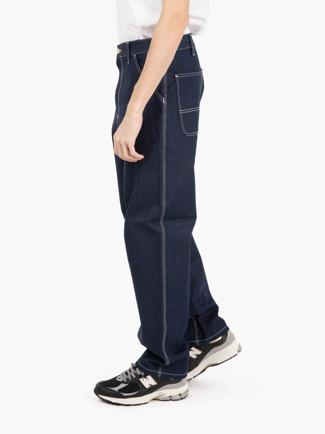 Simple rigid pant blue