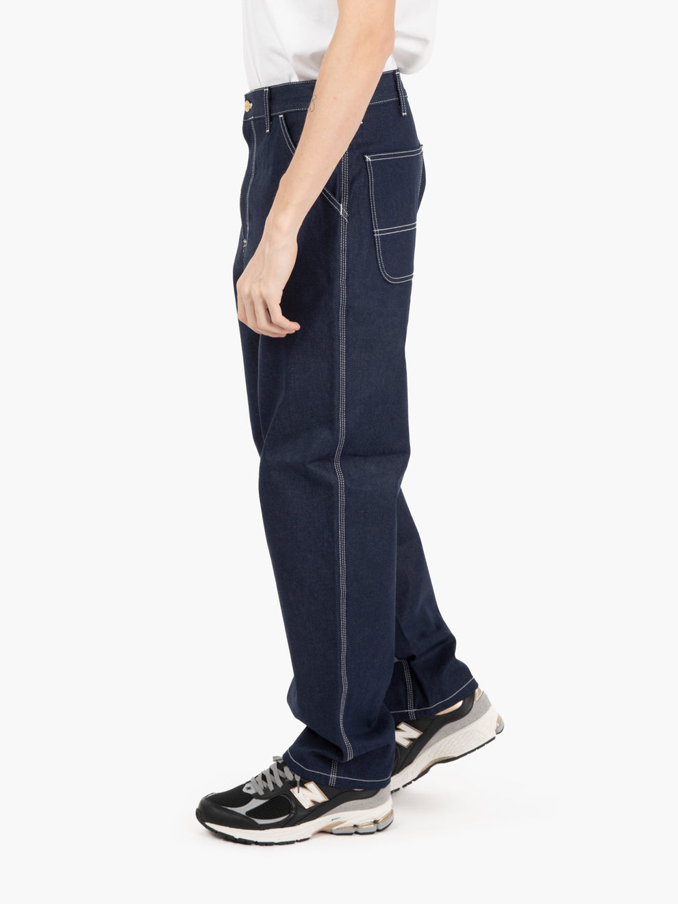 Simple rigid pant blue