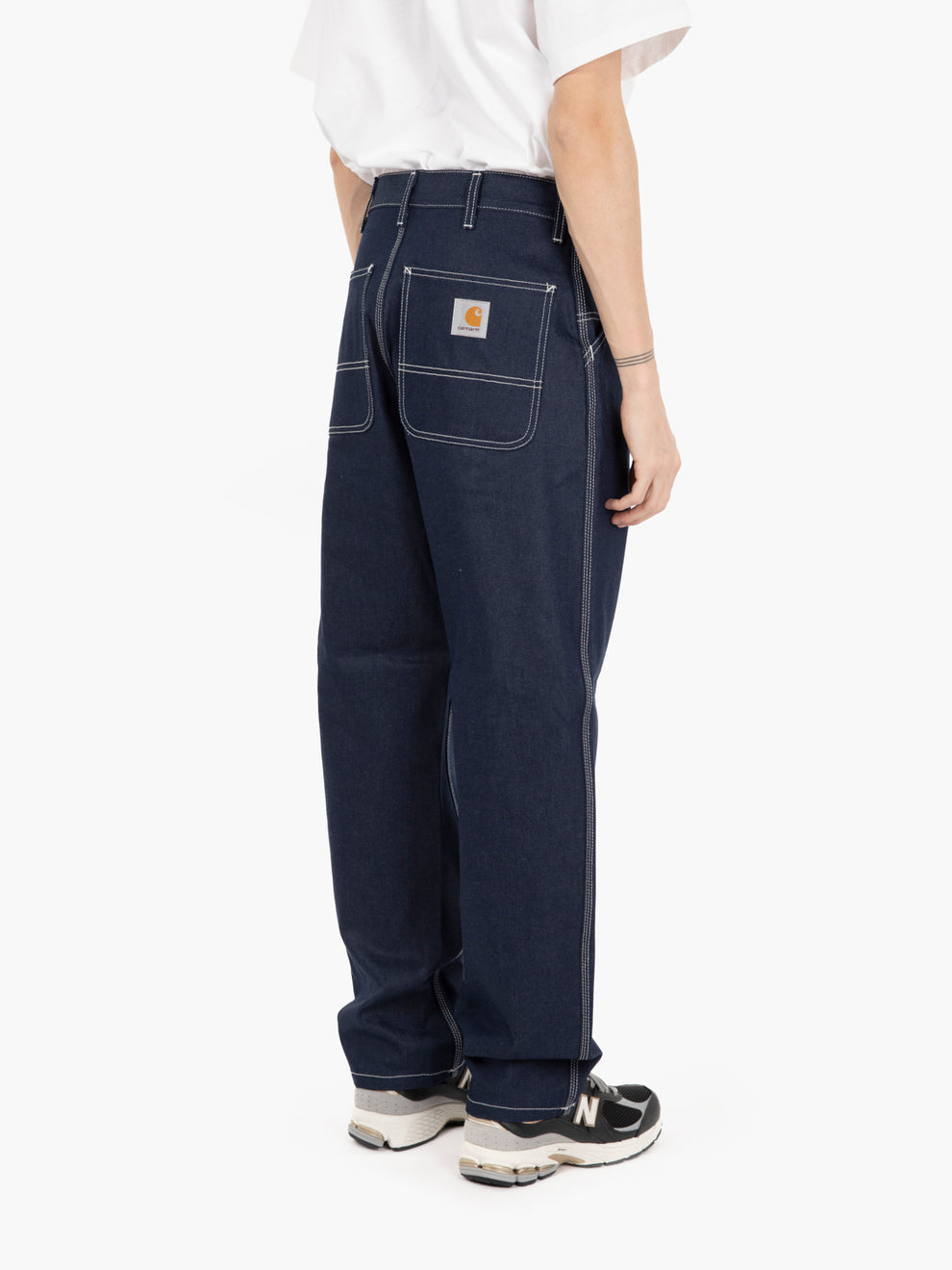 Simple rigid pant blue