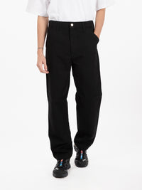 Single knee pant black rigid