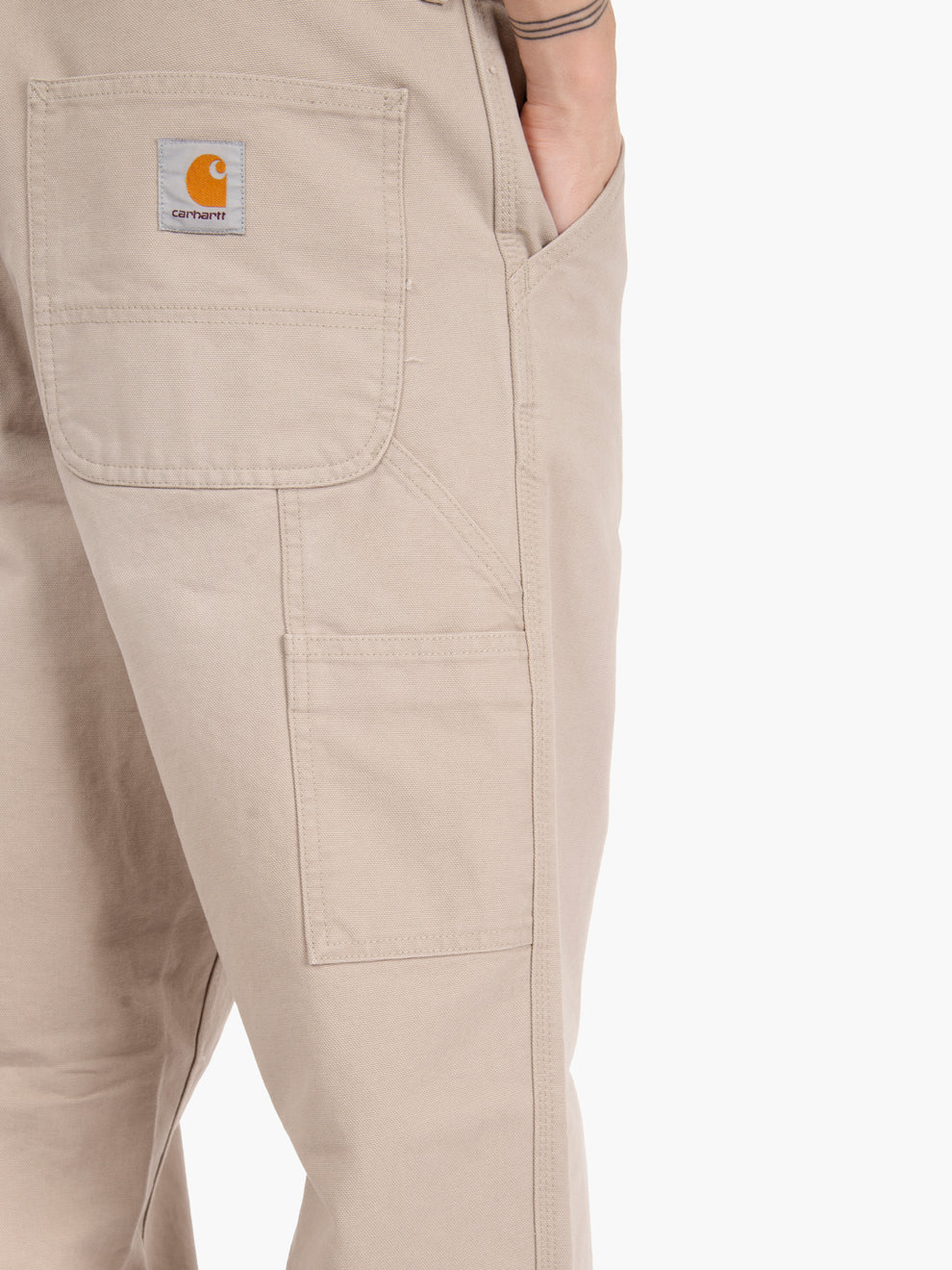 Single knee pant dusky beige