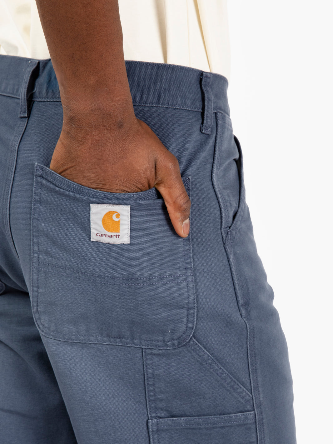 Single knee pant dusky blue