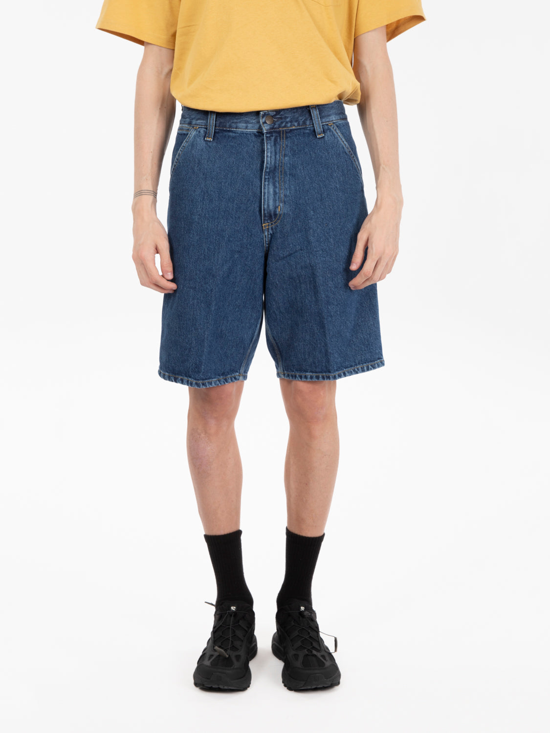 Single knee short blue 