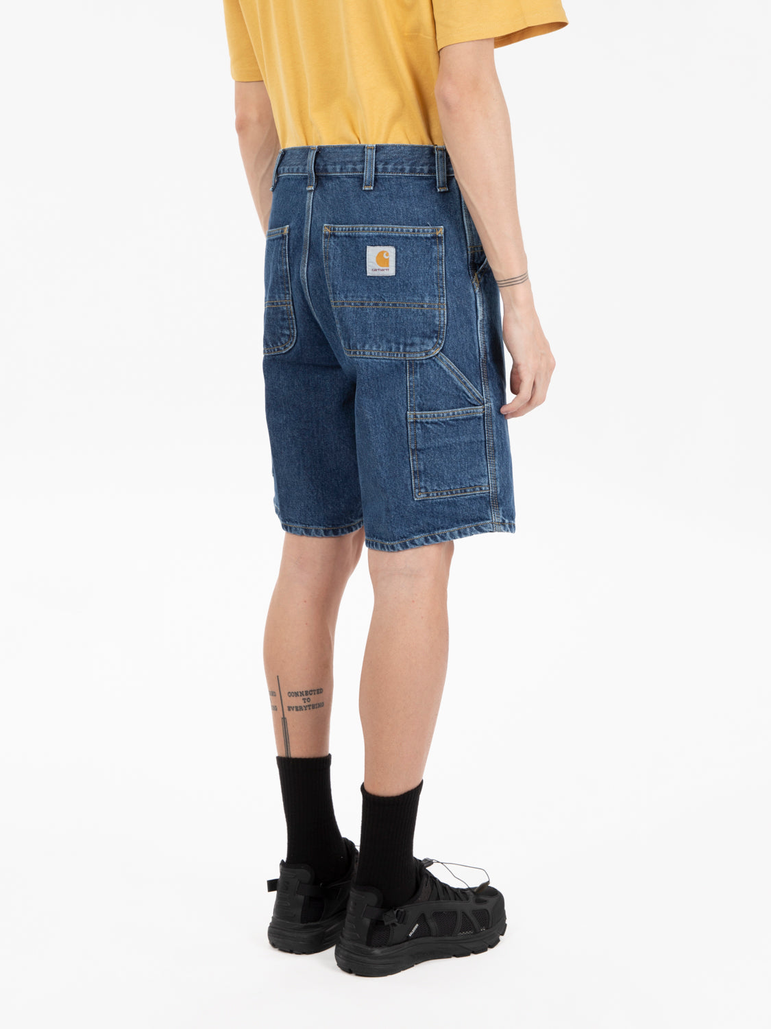 Single knee short blue 