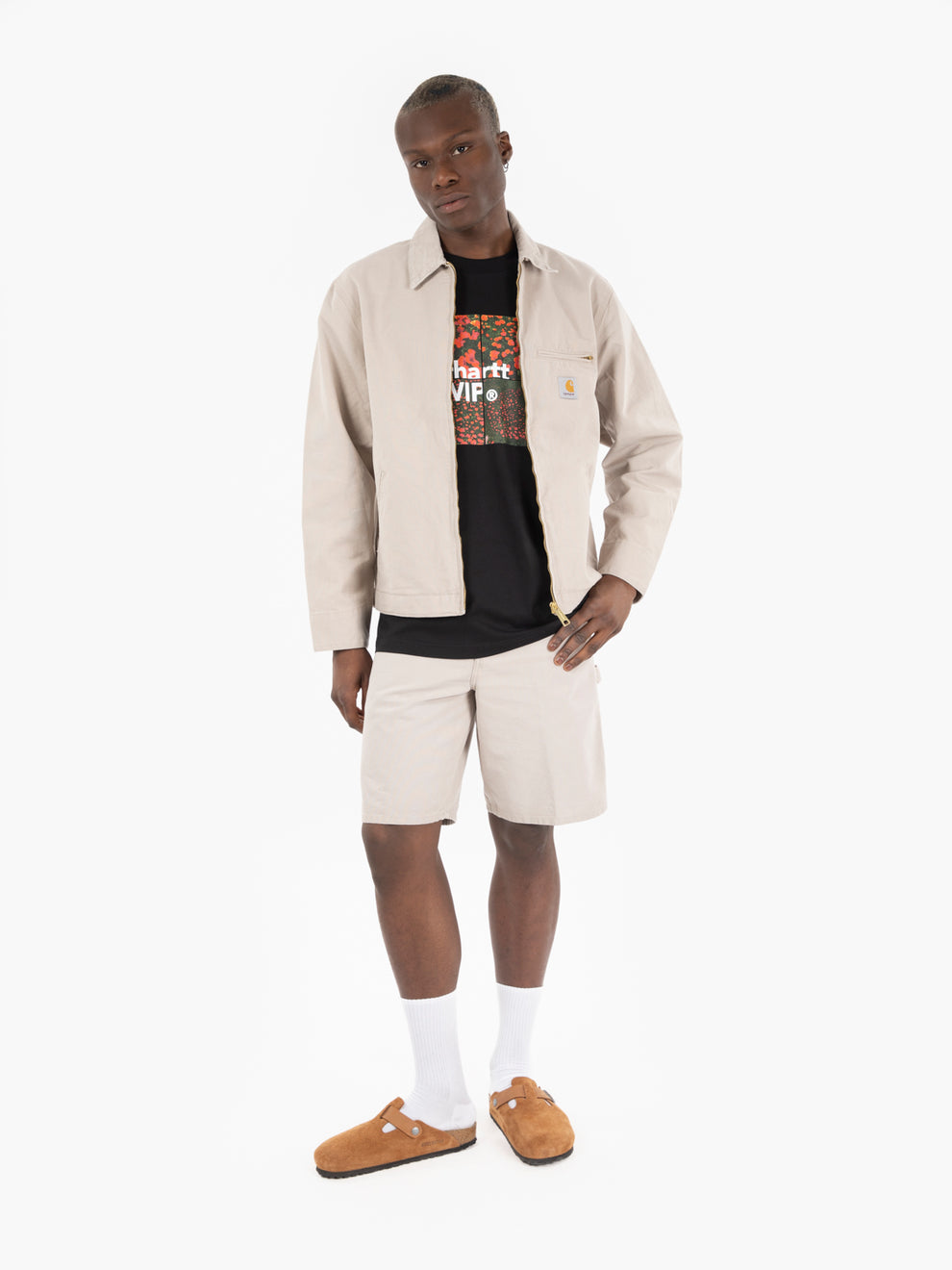 Single knee short dusky beige 