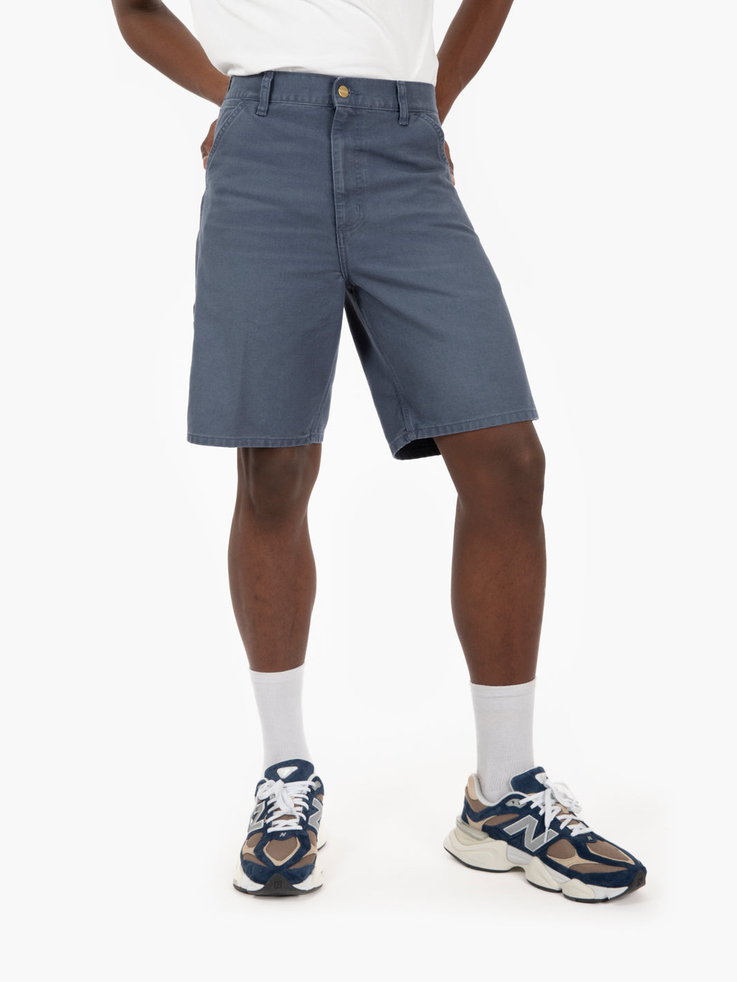 Single knee short dusky blue