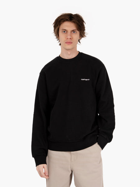 Sweat script embroidery black / white