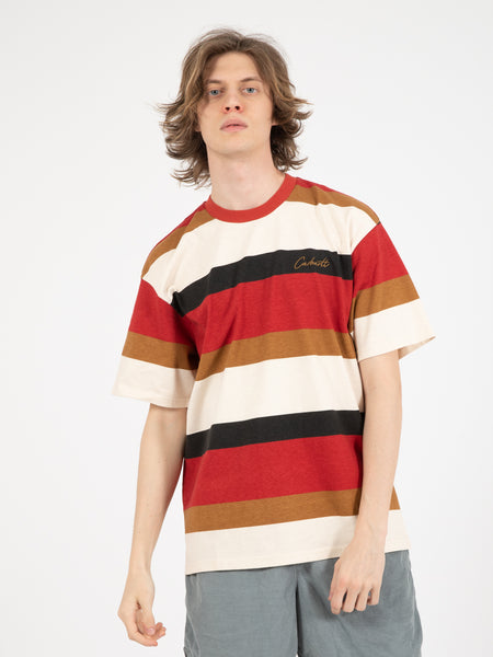 T-shirt Crouser stripe Arcade heavy stone wash