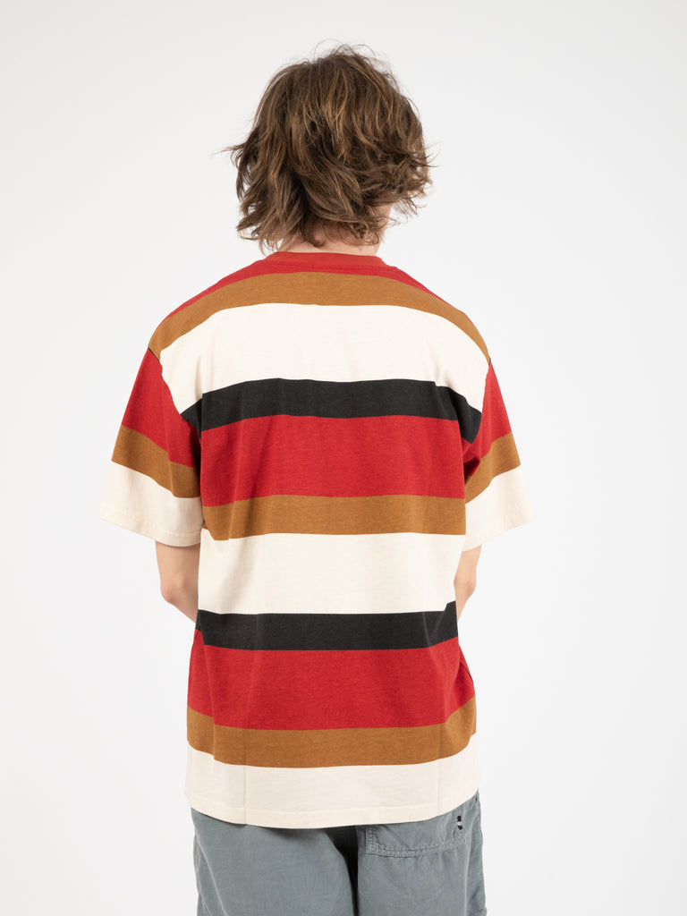 Carhartt WIP - T-shirt Crouser stripe Arcade heavy stone wash