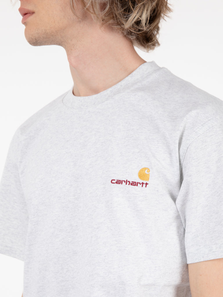 Carhartt WIP - T-shirt S/S American script  ash heather