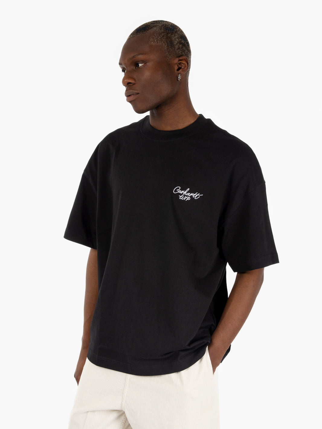 S/S Signature script black / white t-shirt 