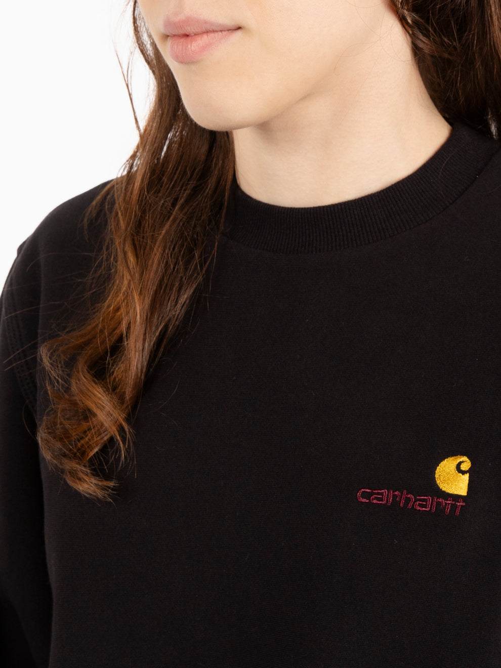 W' American script sweat black 
