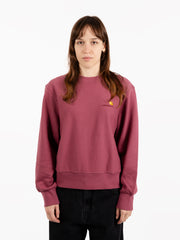 Carhartt WIP - W' American script sweat dusty fuchsia