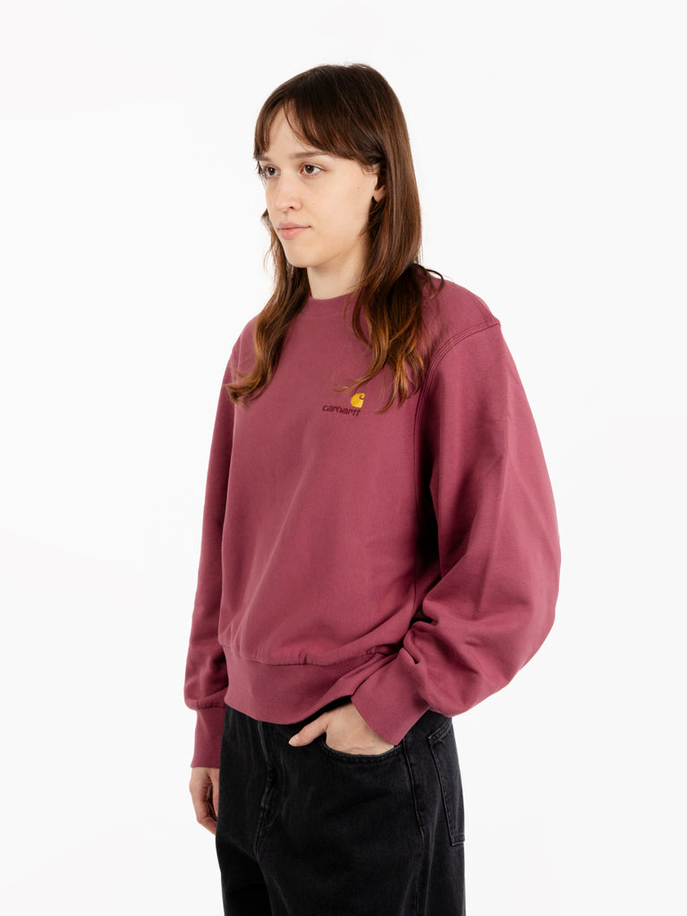 Carhartt WIP - W' American script sweat dusty fuchsia