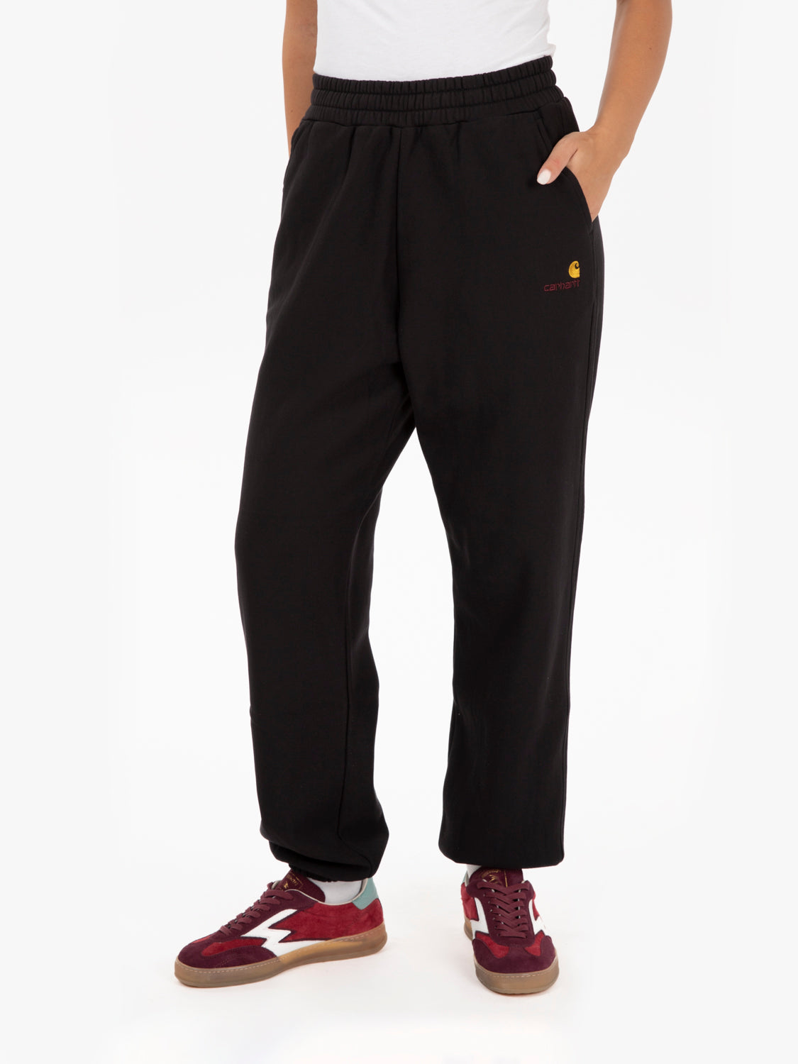 W' American Script sweat pant black 