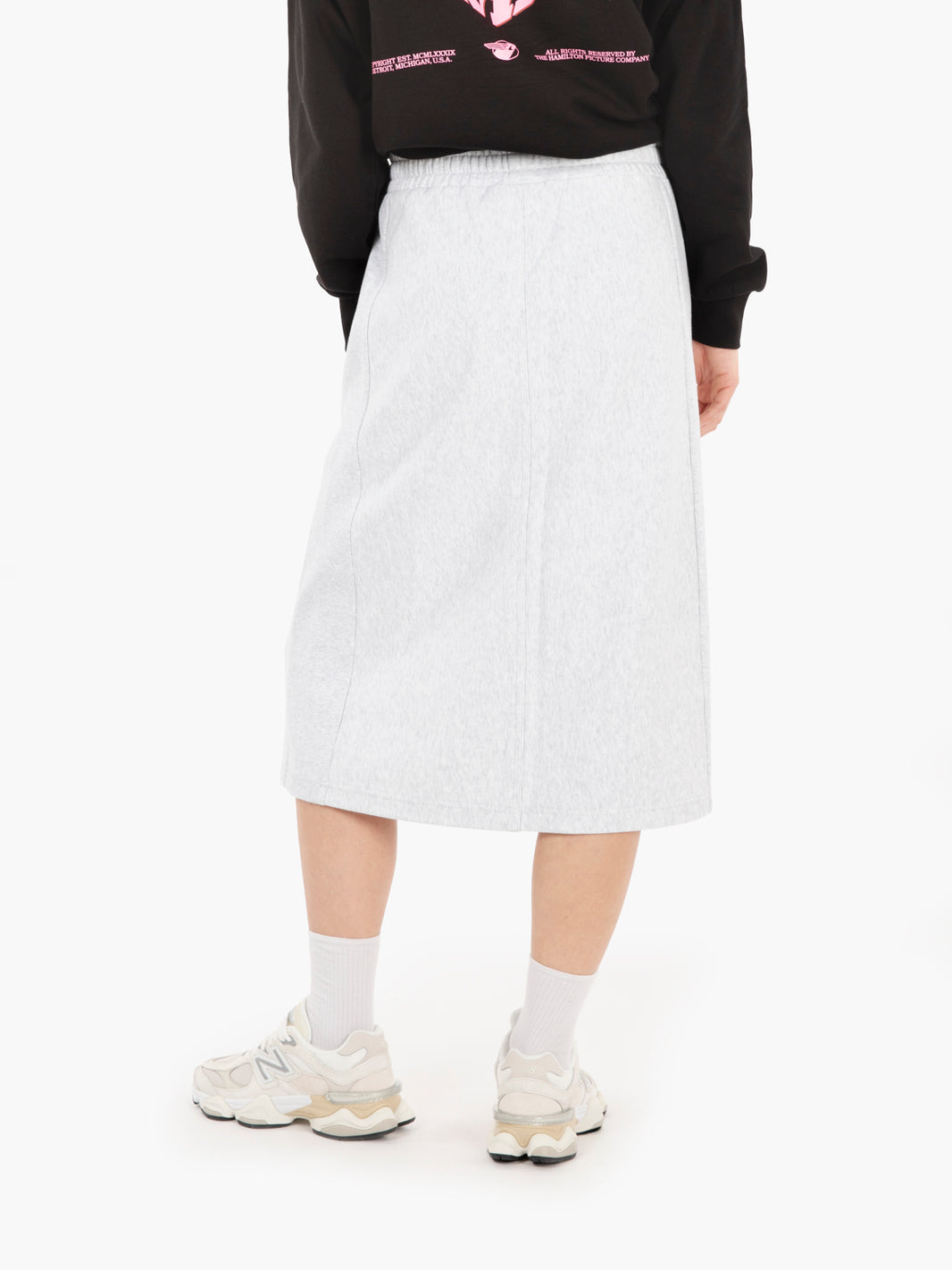 W american script sweat skirt ash heather