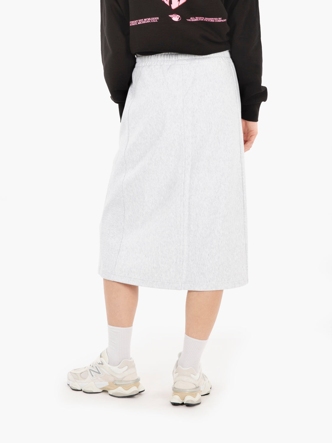 W american script sweat skirt ash heather