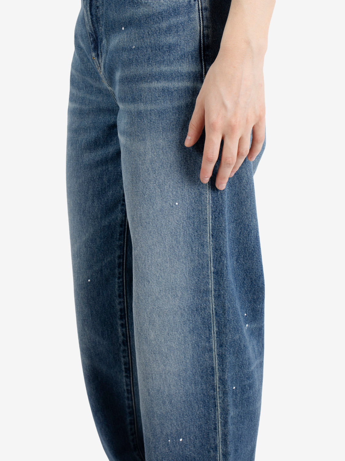 W' Arin Pant blue destroy wash