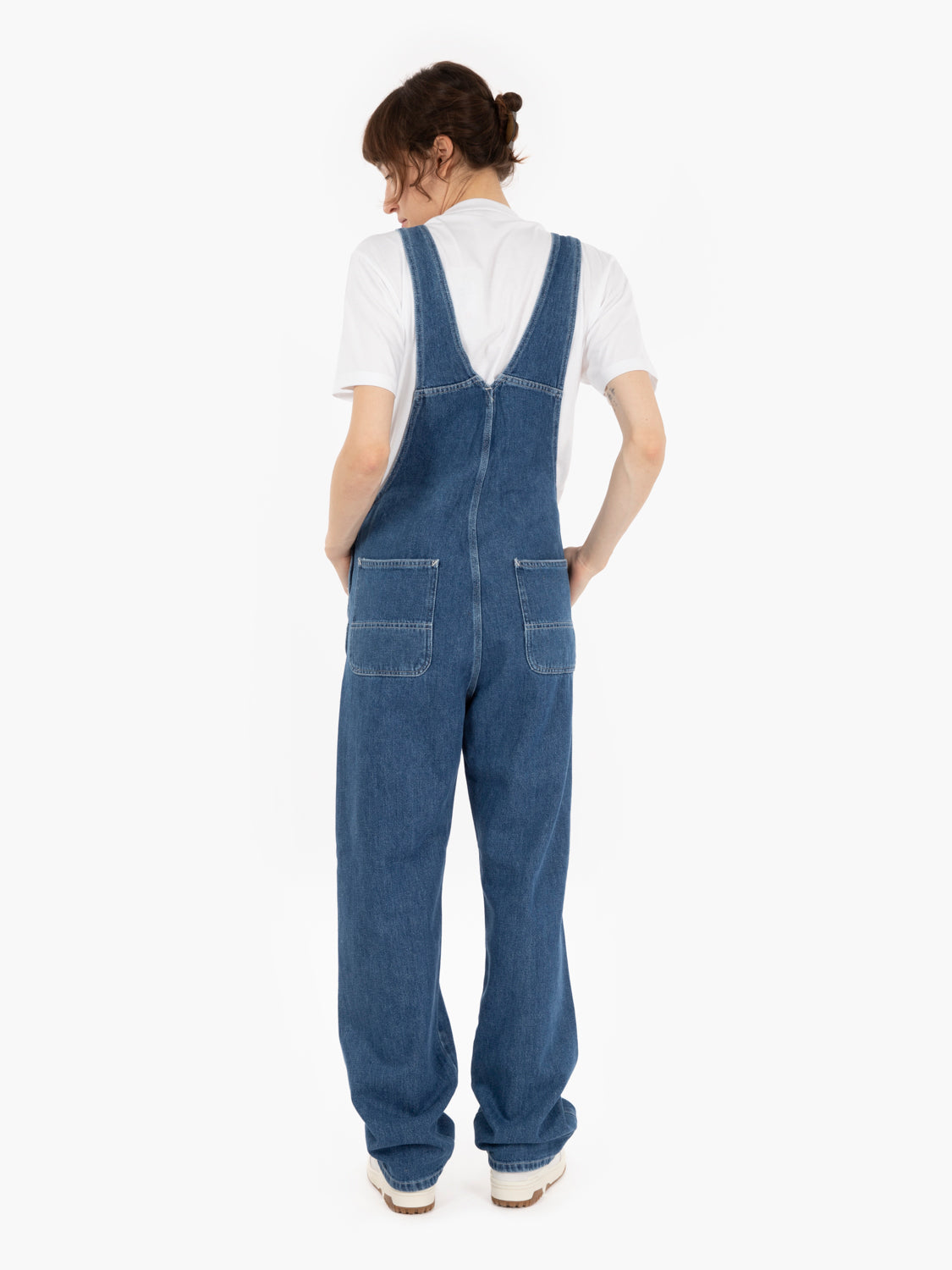 W' Bib Overall Straight blue stone washed