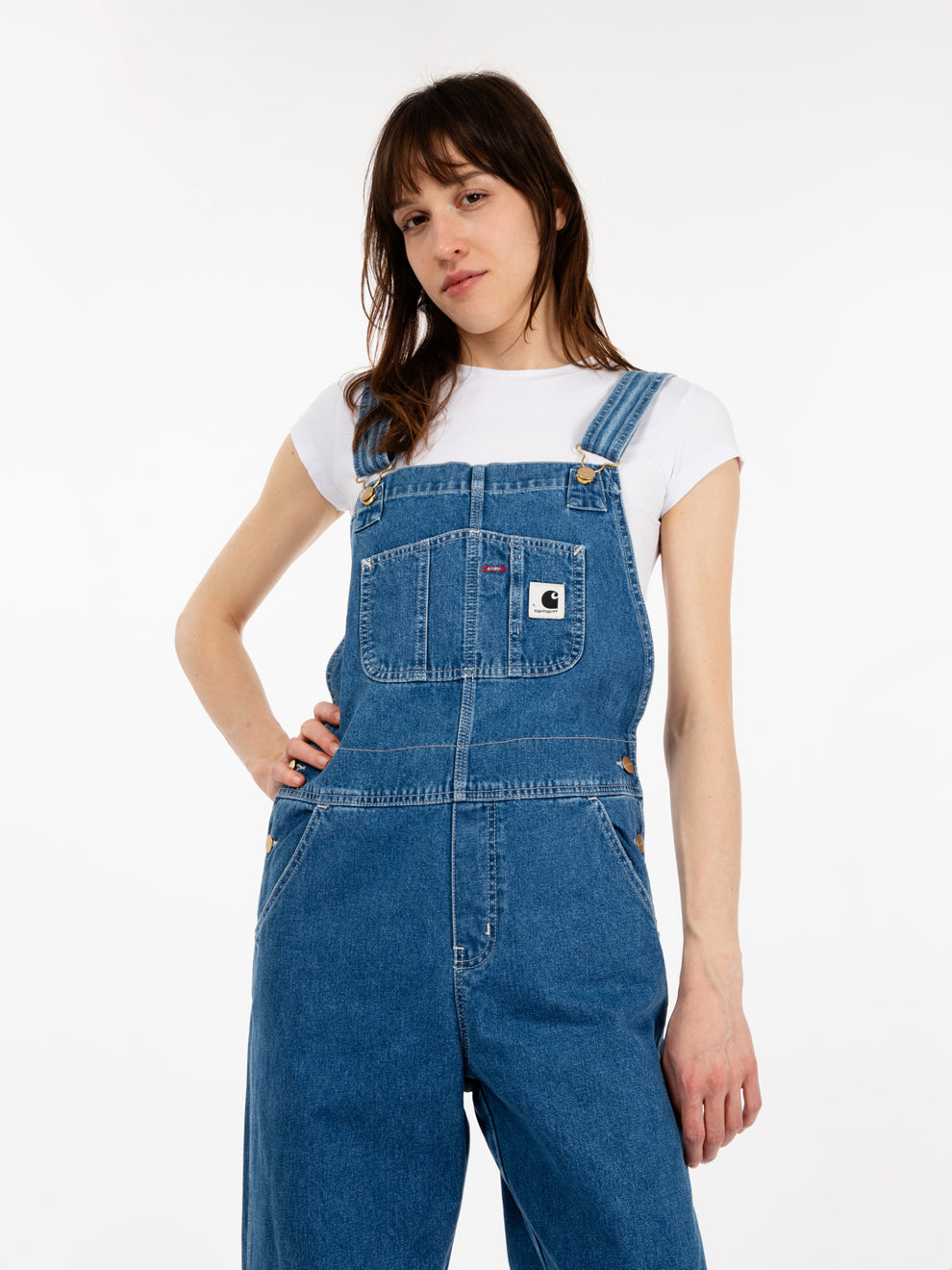 W' Bib Overall straight blue