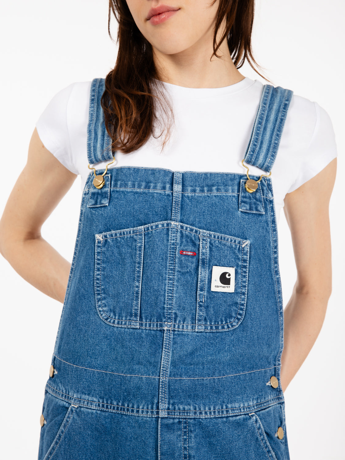 W' Bib Overall straight blue