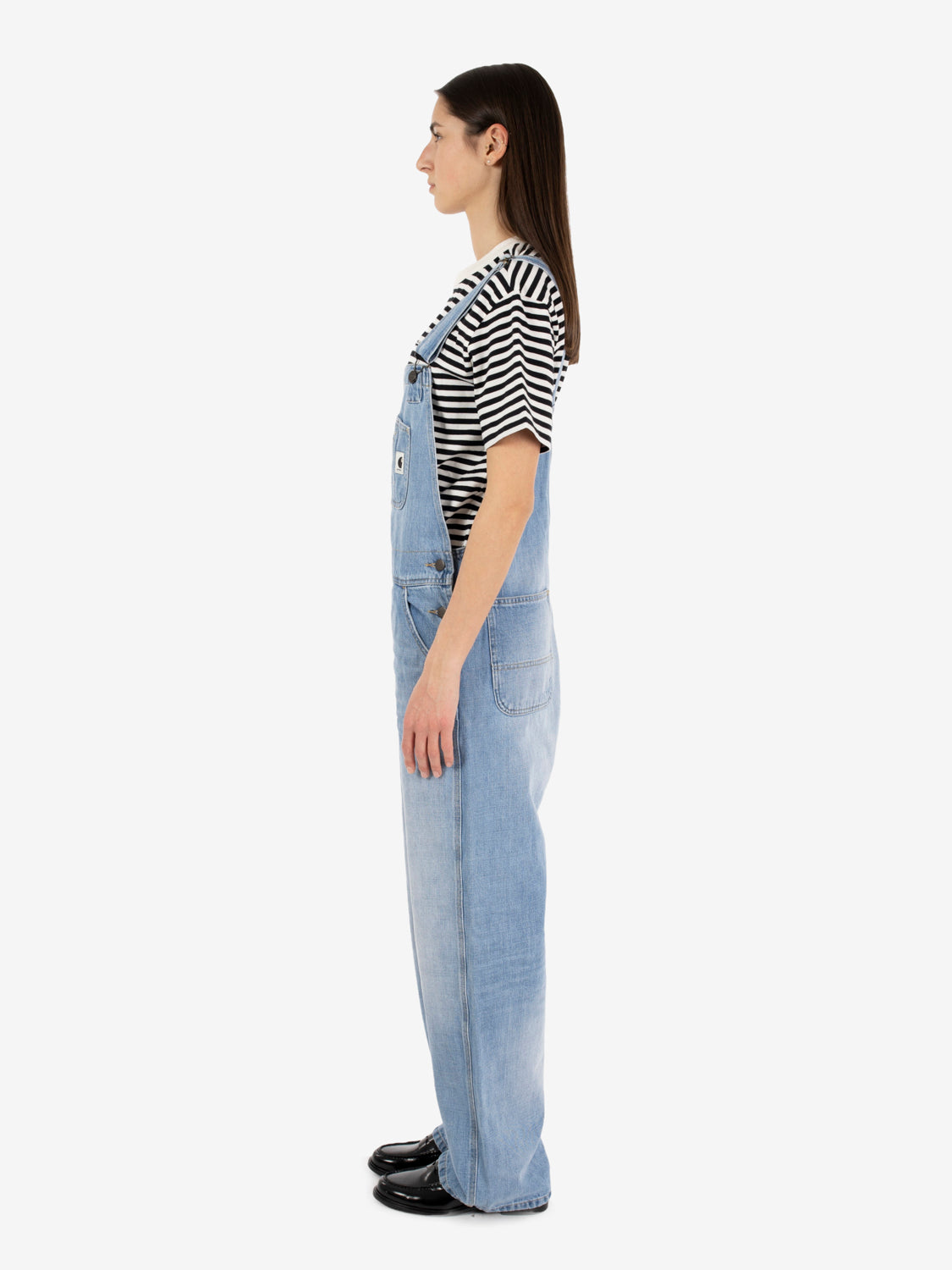 W' Bib Overall straight Light True Washed Blue
