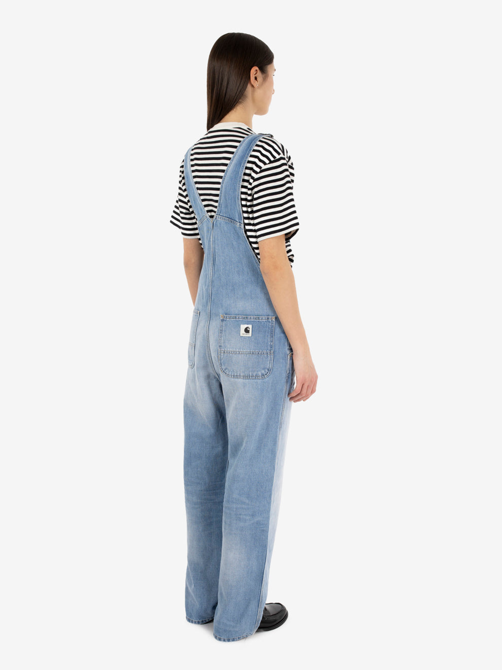 W' Bib Overall straight Light True Washed Blue