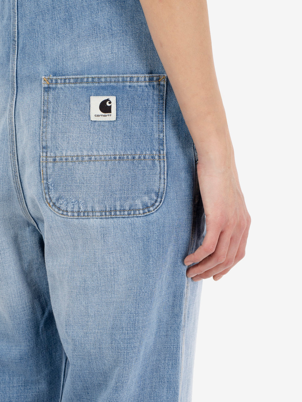 W' Bib Overall straight Light True Washed Blue