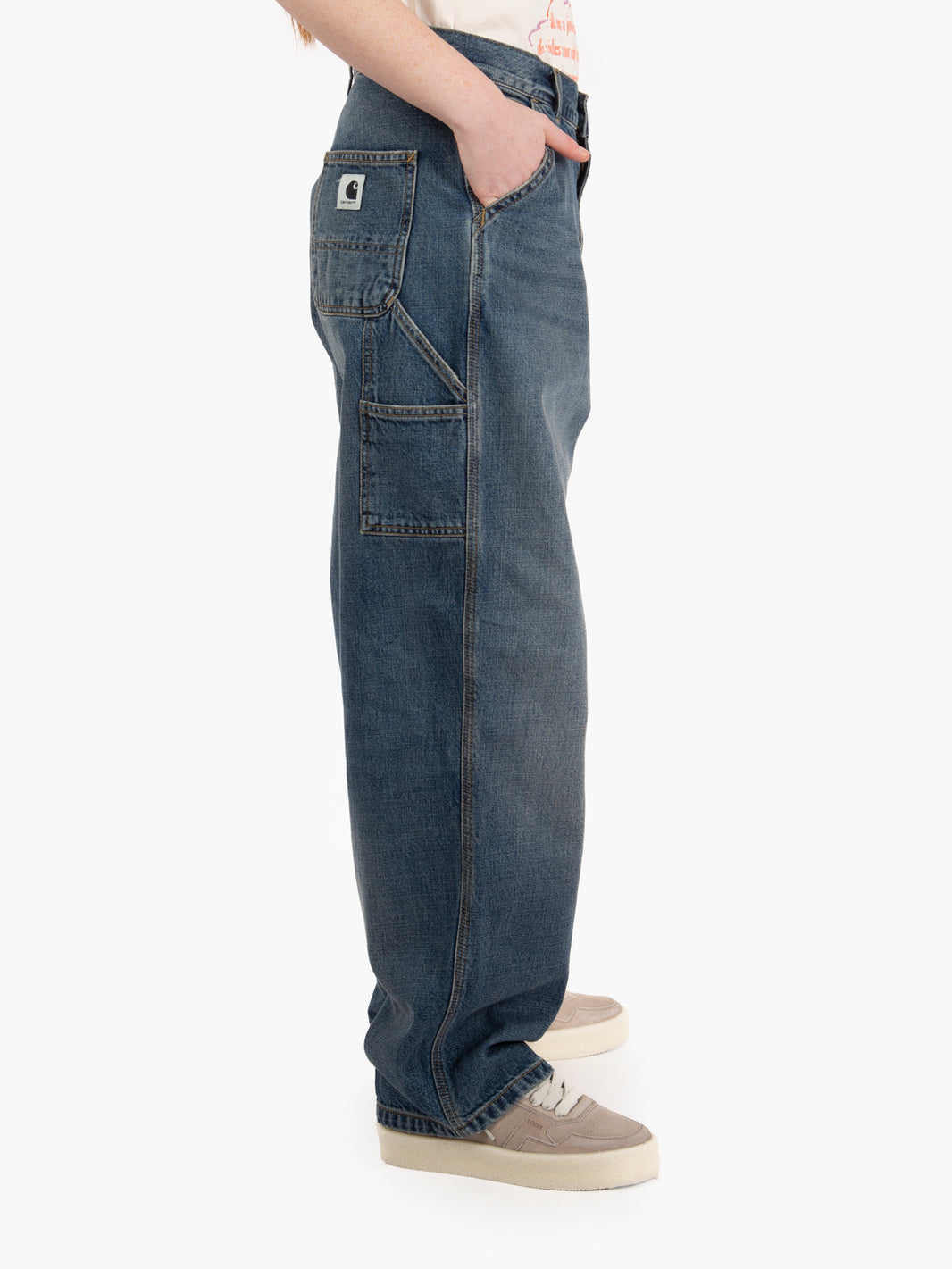 W Brandon single knee pant blue