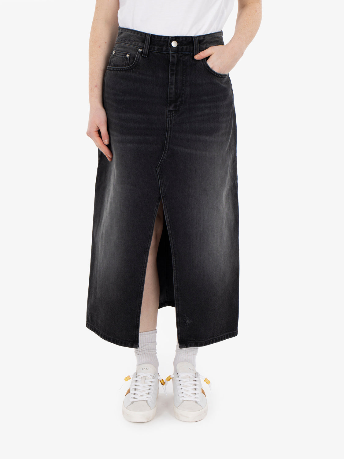 W' Brandon skirt black grind wash
