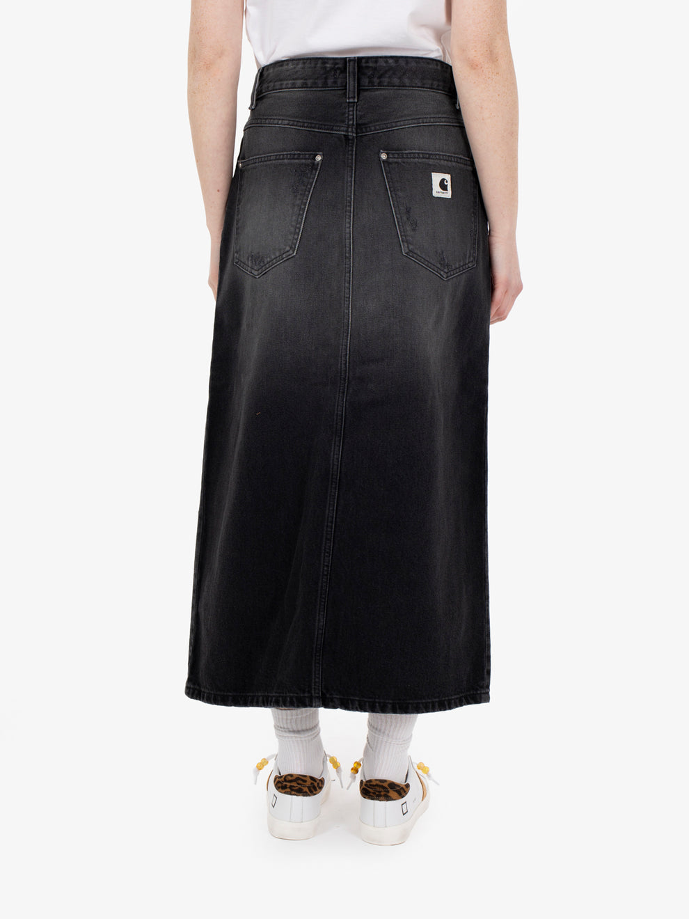 W' Brandon skirt black grind wash