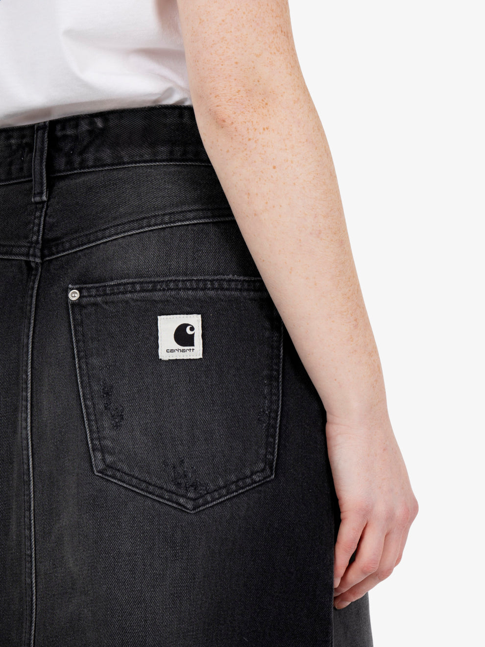 W' Brandon skirt black grind wash